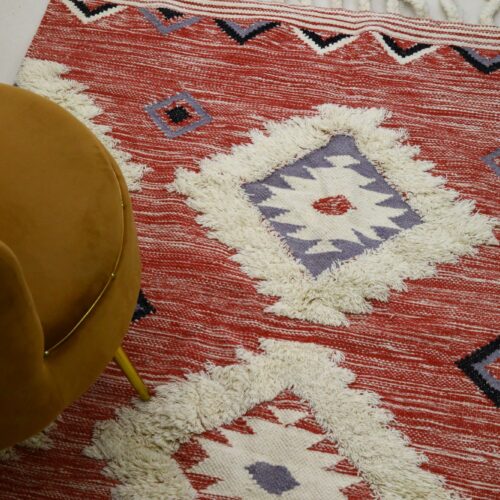 Rustic Handwoven Wool Rug