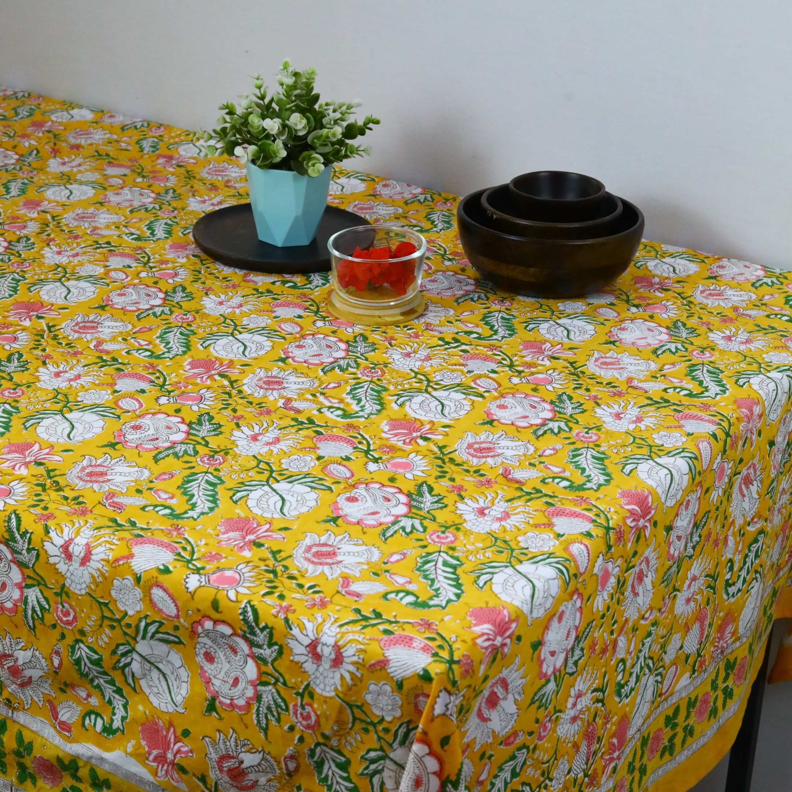 Jaipur Cotton Hand Block Print Table Cover - Image 4