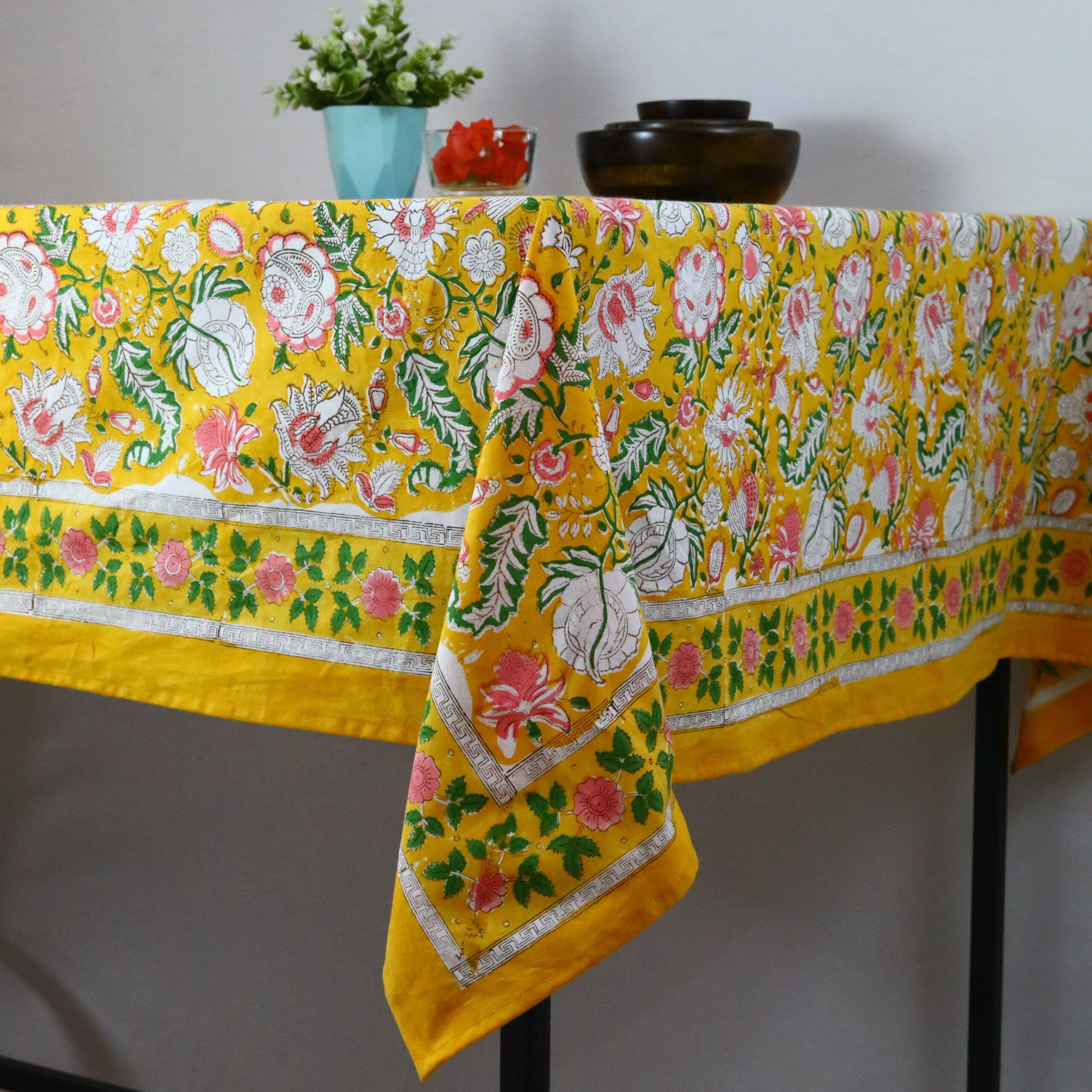 Jaipur Cotton Hand Block Print Table Cover - Image 5