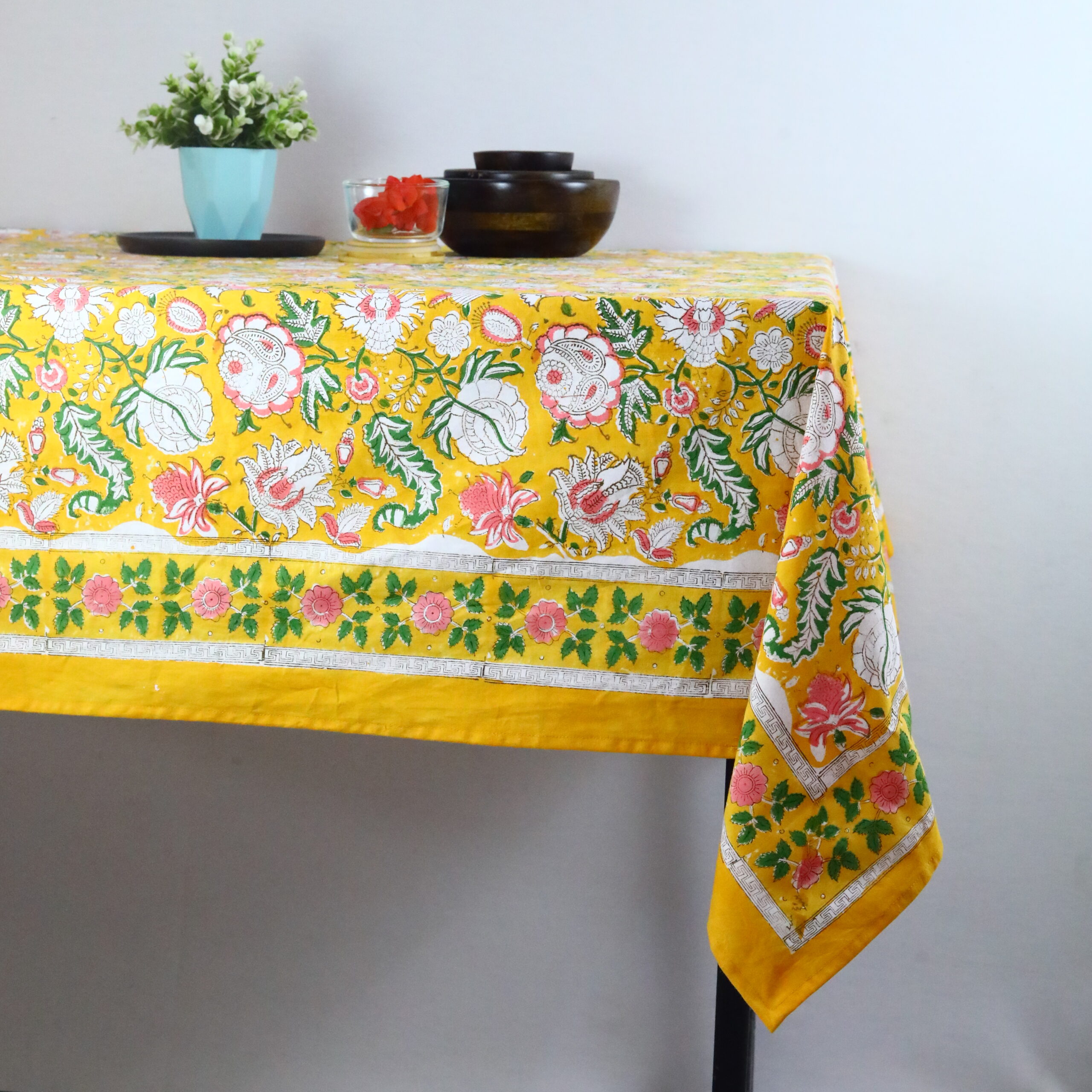 Jaipur Cotton Hand Block Print Table Cover - Image 6
