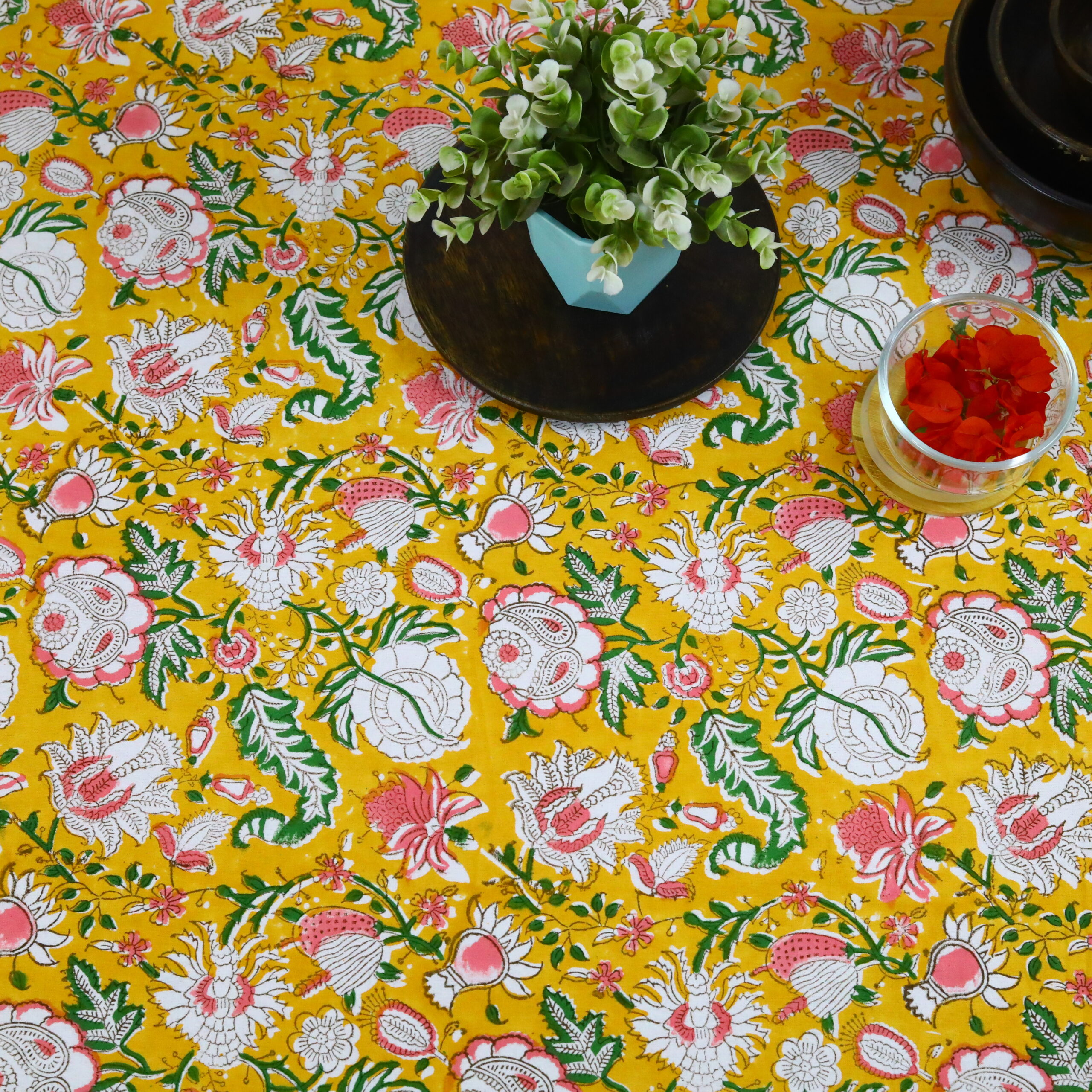 Jaipur Cotton Hand Block Print Table Cover - Image 7
