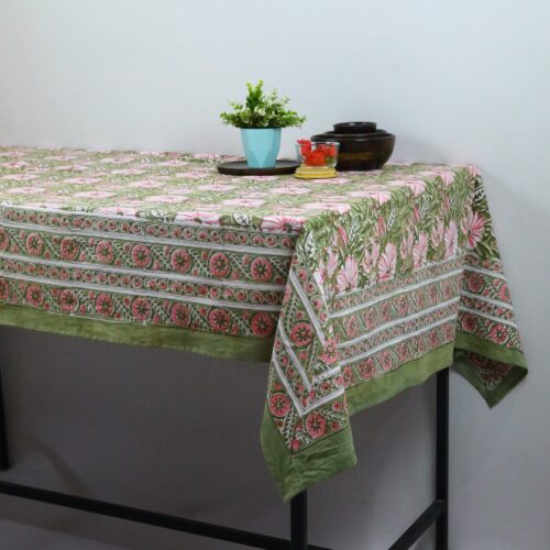 Desi Charm Cotton Hand Block Print Table Cover
