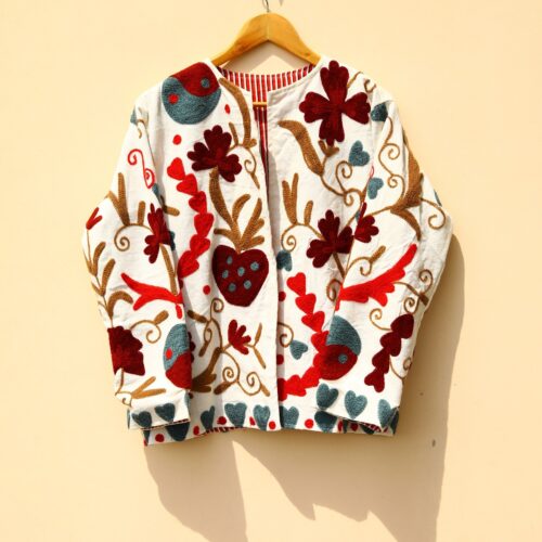 Bloom Royale Suzani Slub Jacket In Multicolor