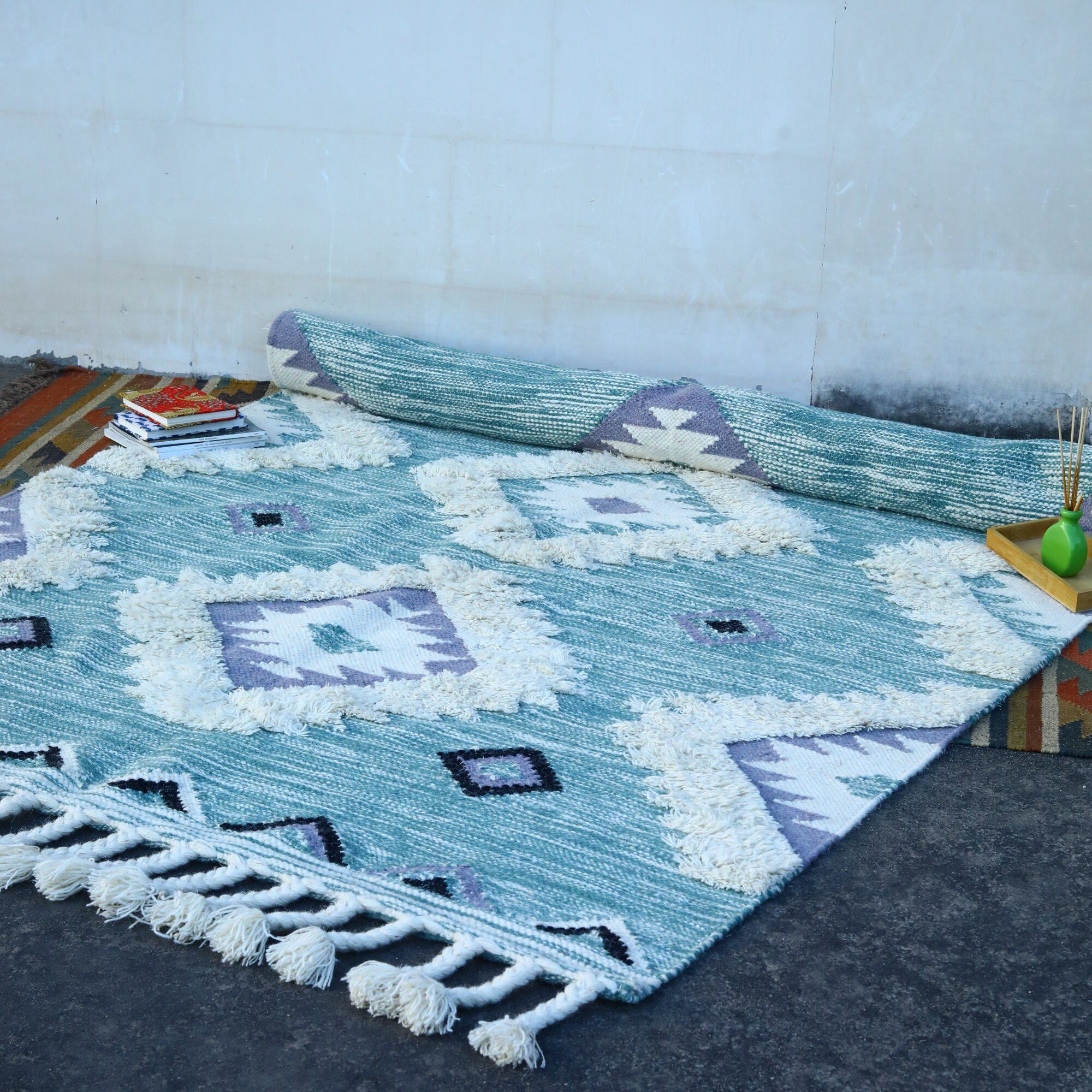 Nature Handwoven Wool Rug - Image 5