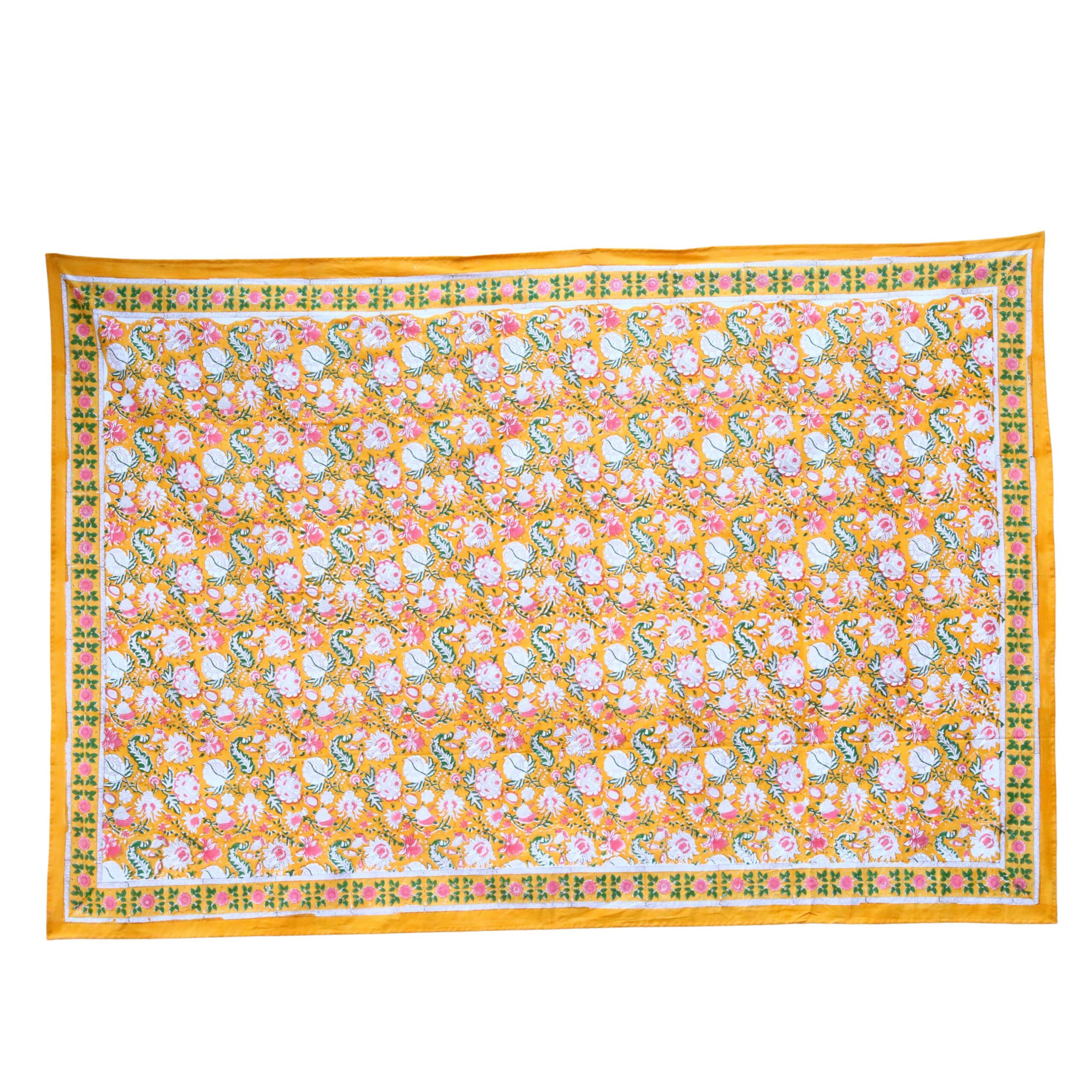 Jaipur Cotton Hand Block Print Table Cover - Image 2