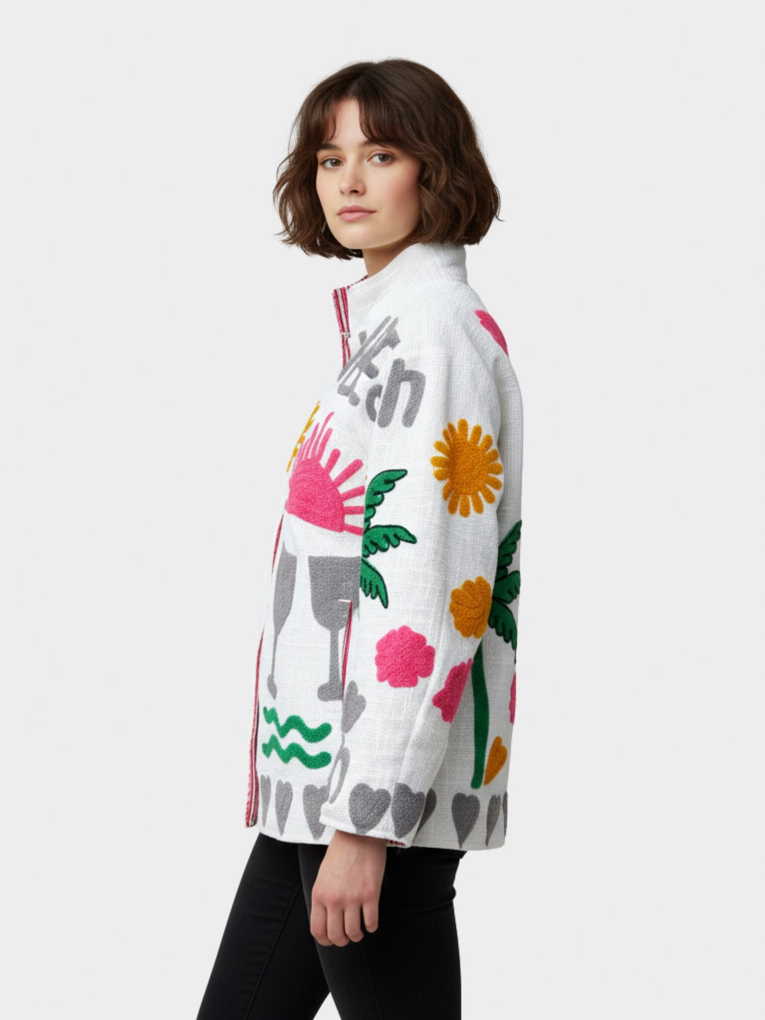 Rangrez Suzani Boho Jacket In Multicolor - Image 7