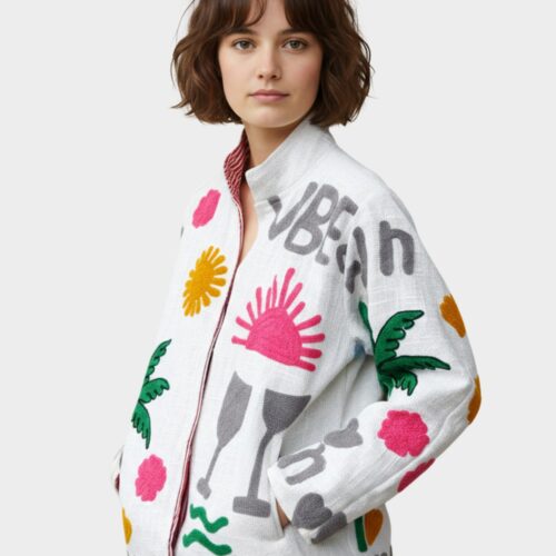 Rangrez Suzani Boho Jacket In Multicolor