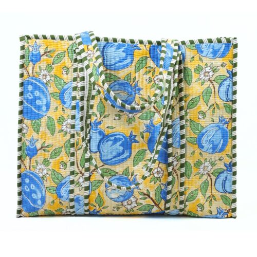 Anaar Jaal Screen Print Cotton Quilted Tote Bag