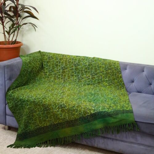 Bageecha Bloom Ajrakh Printed Cotton Slub Throw