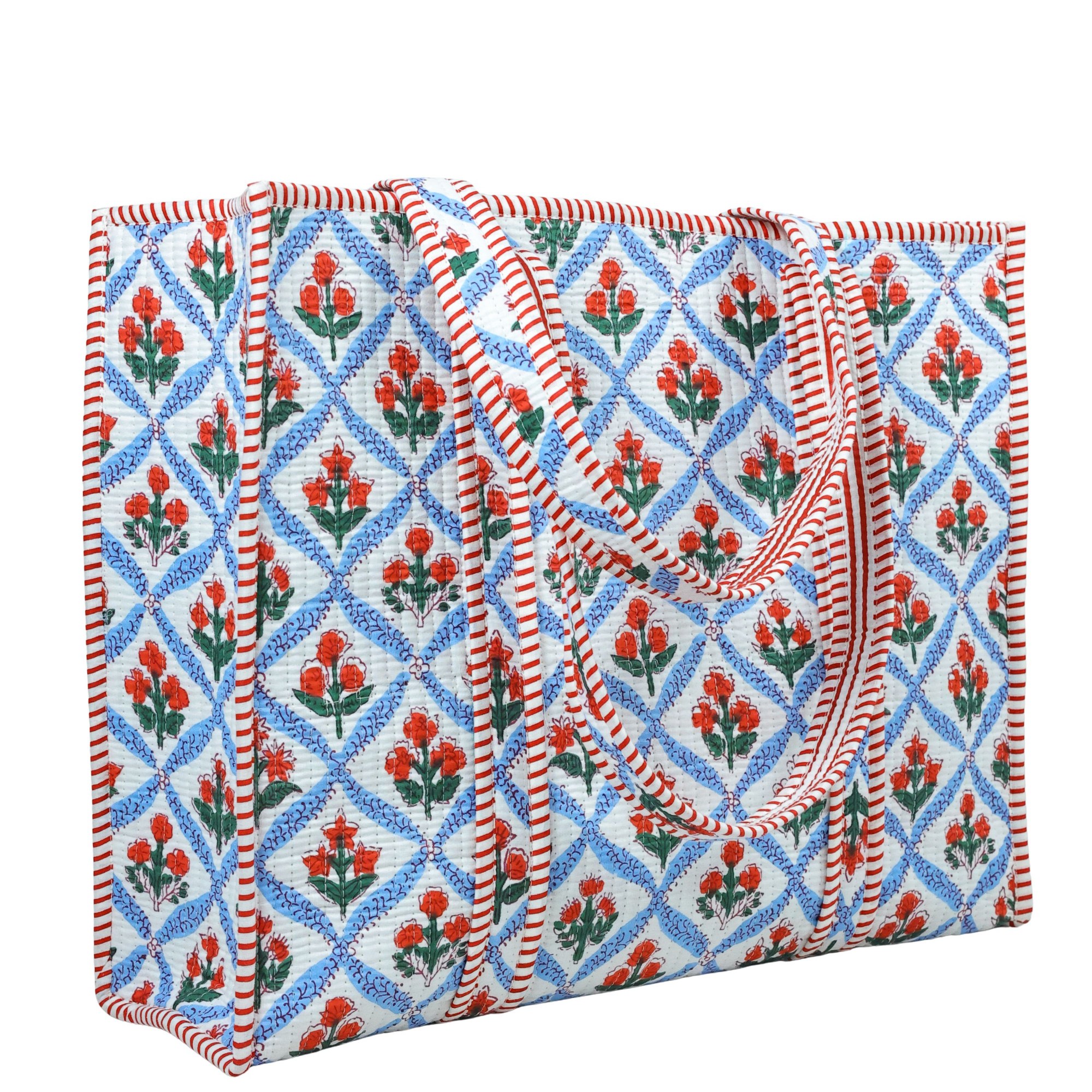 Classic Couture Screen Print Cotton Quilted Tote Bag - Image 3