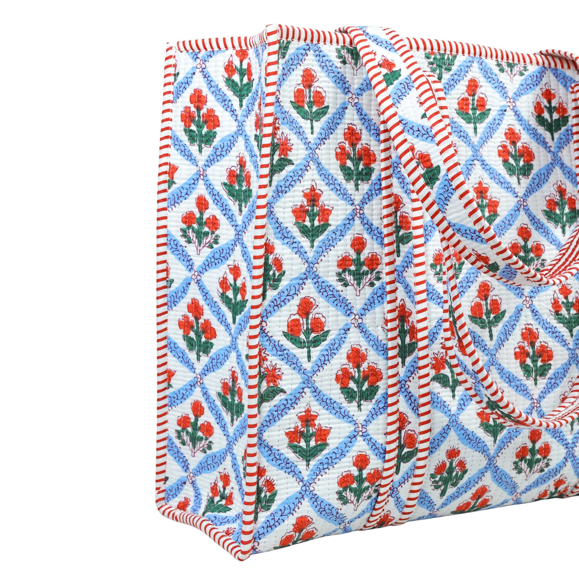 Classic Couture Screen Print Cotton Quilted Tote Bag - Image 4