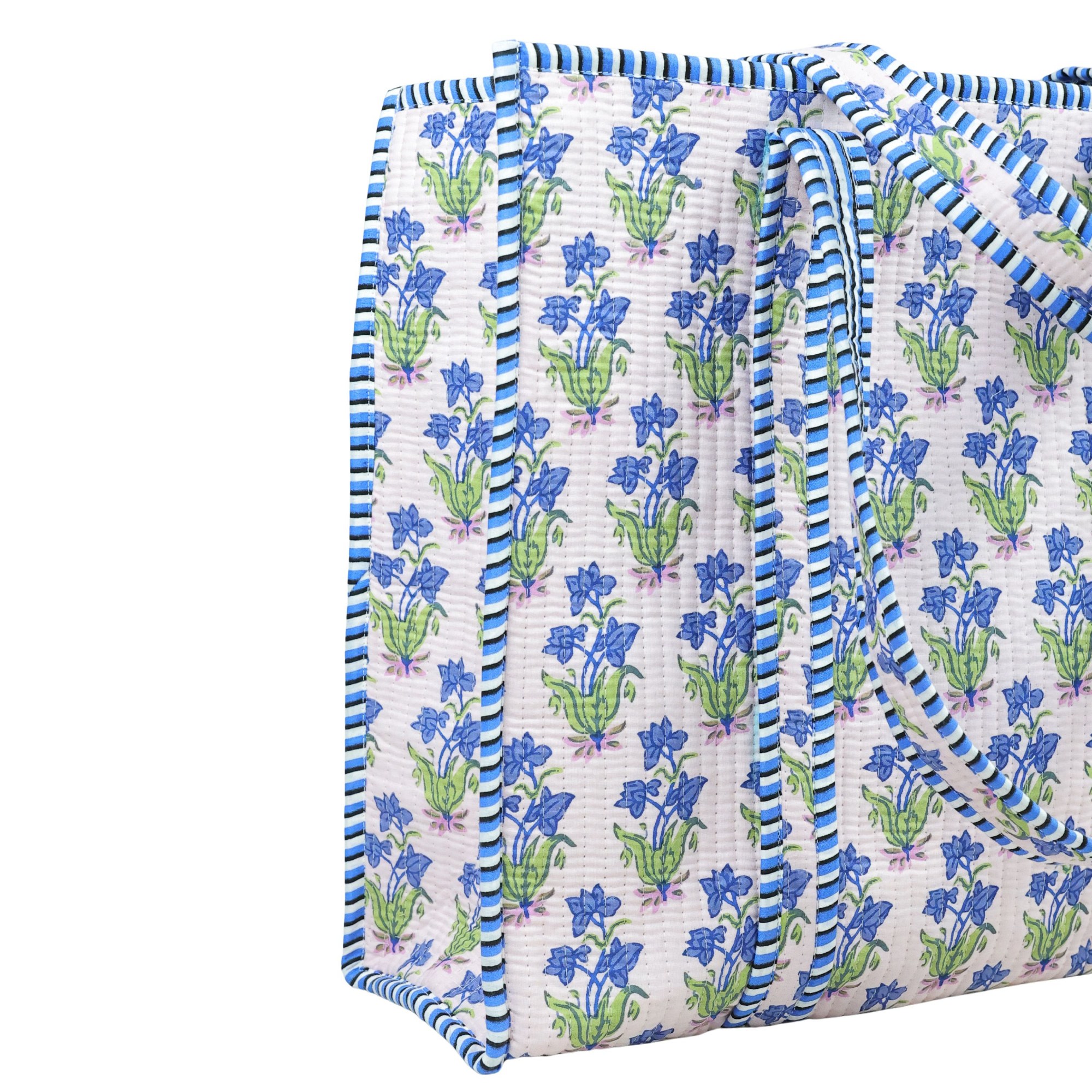 GlowWave Everyday Screen Print Cotton Quilted Tote Bag - Image 3