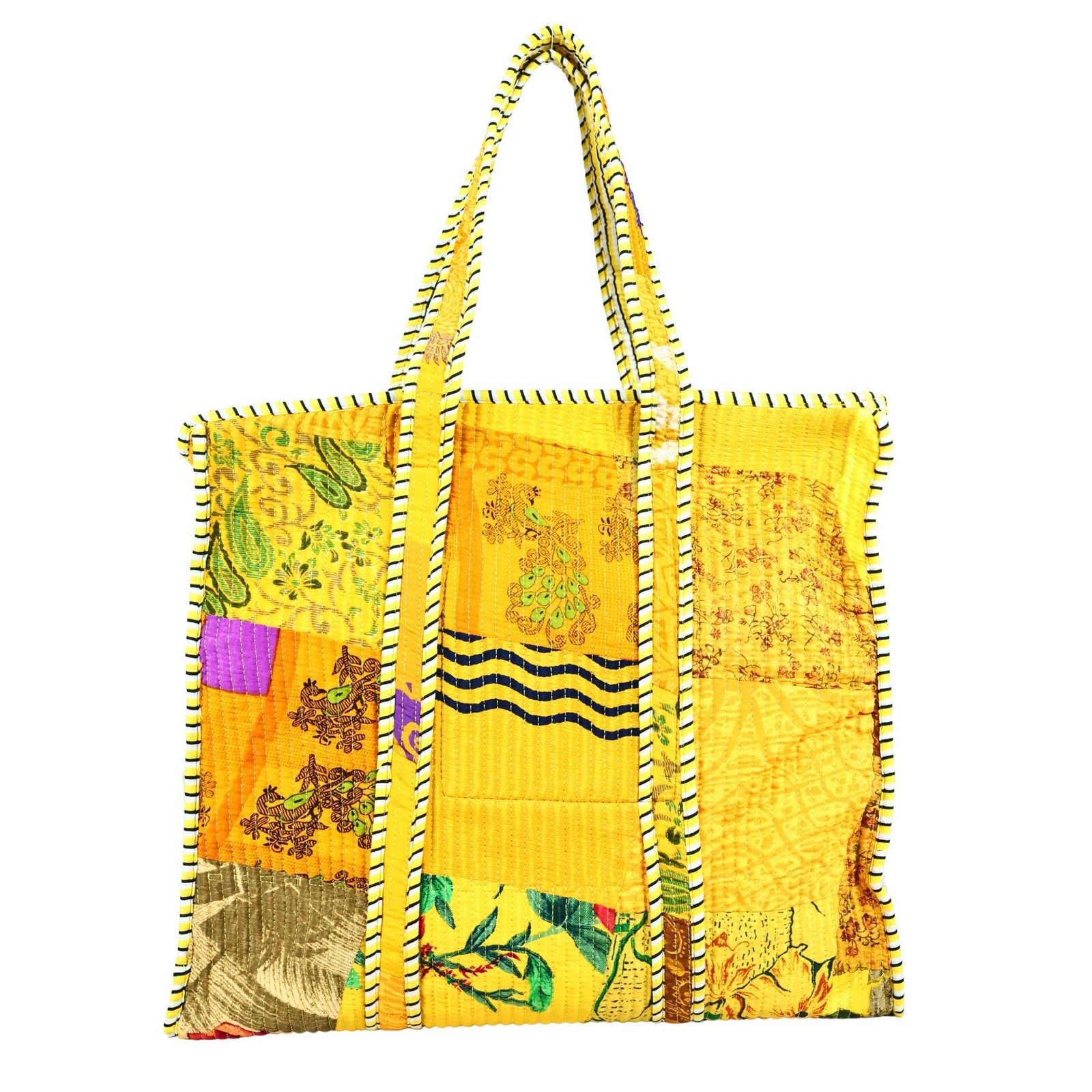 Patchwork Heritage Screen Printed Cotton Tote Bag - Image 5