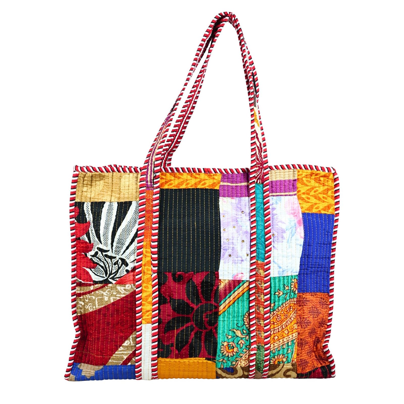 The Happy Patch Screen Printed Cotton Tote Bag - Image 5