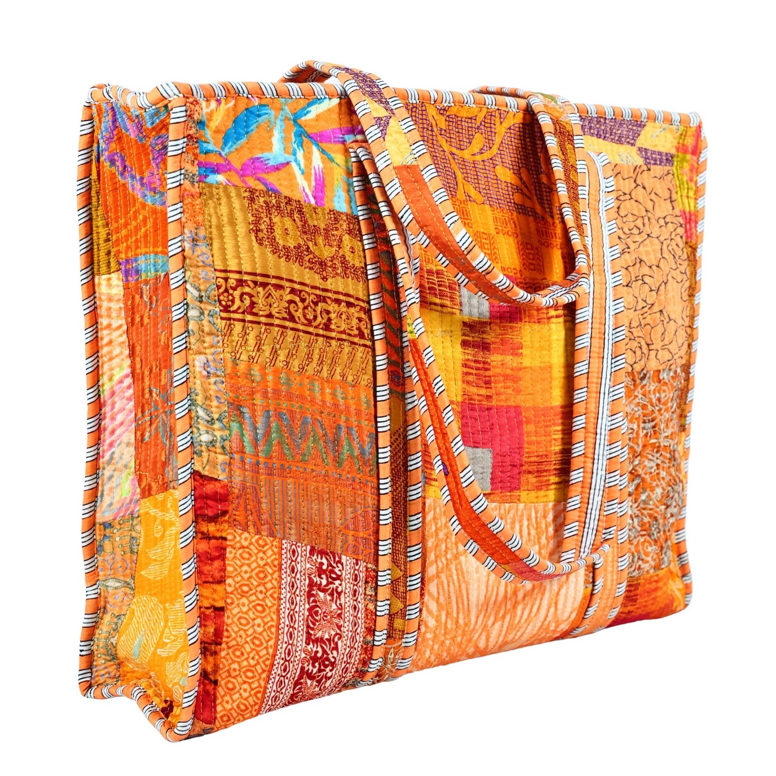 Rangrez Patch Tote Screen Printed Cotton Tote Bag - Image 3