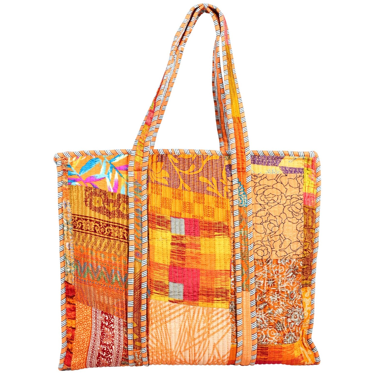 Rangrez Patch Tote Screen Printed Cotton Tote Bag - Image 5