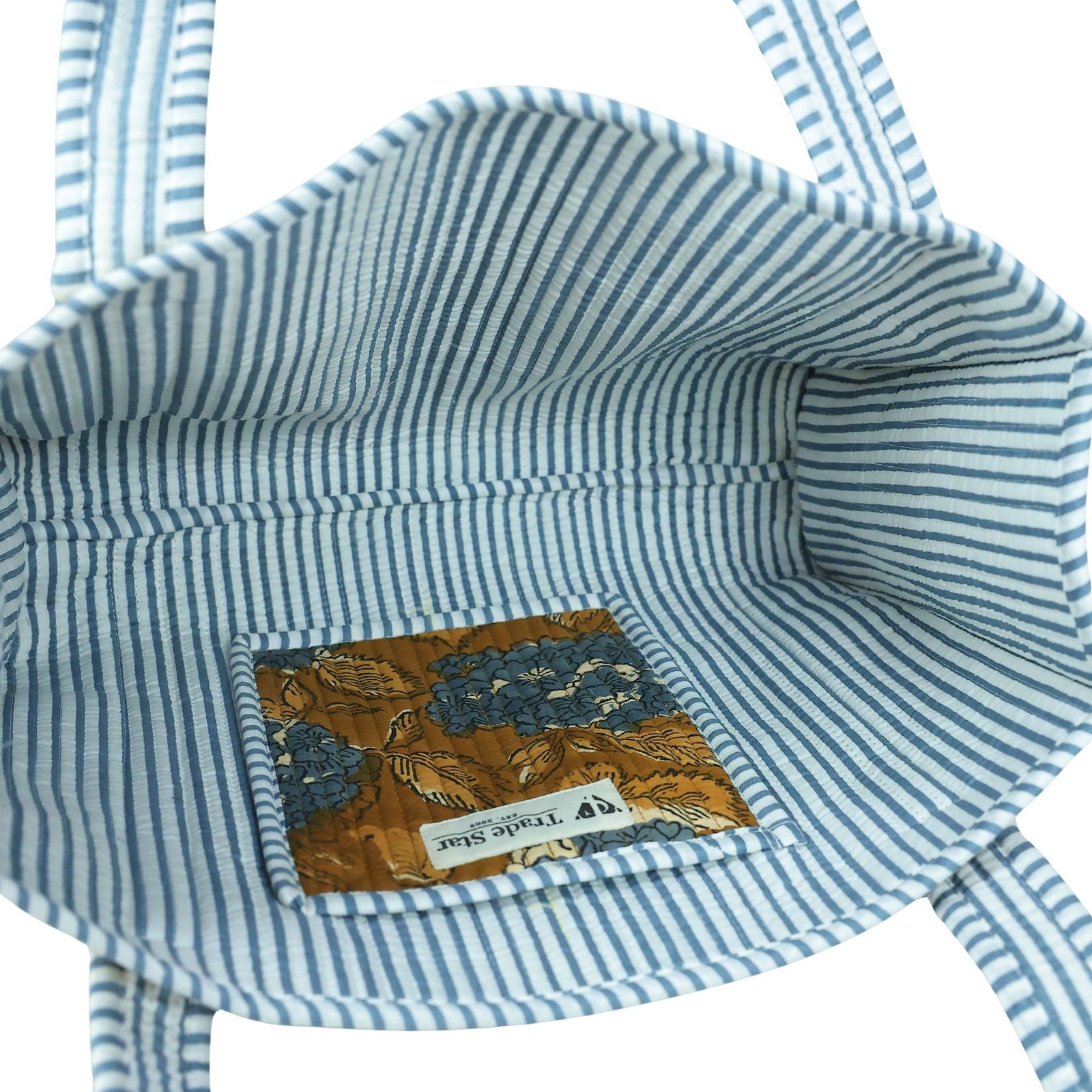 Daily Use Cotton Tote Block Printed Floral Tote Bag - Image 5