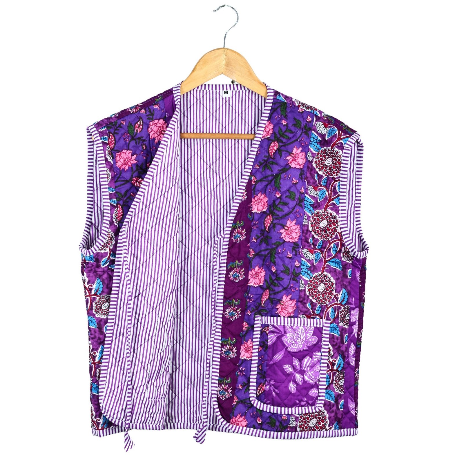 Rooh-e-Rang Patchwork Style Cotton Quilted Jacket For Outgoing - Image 4