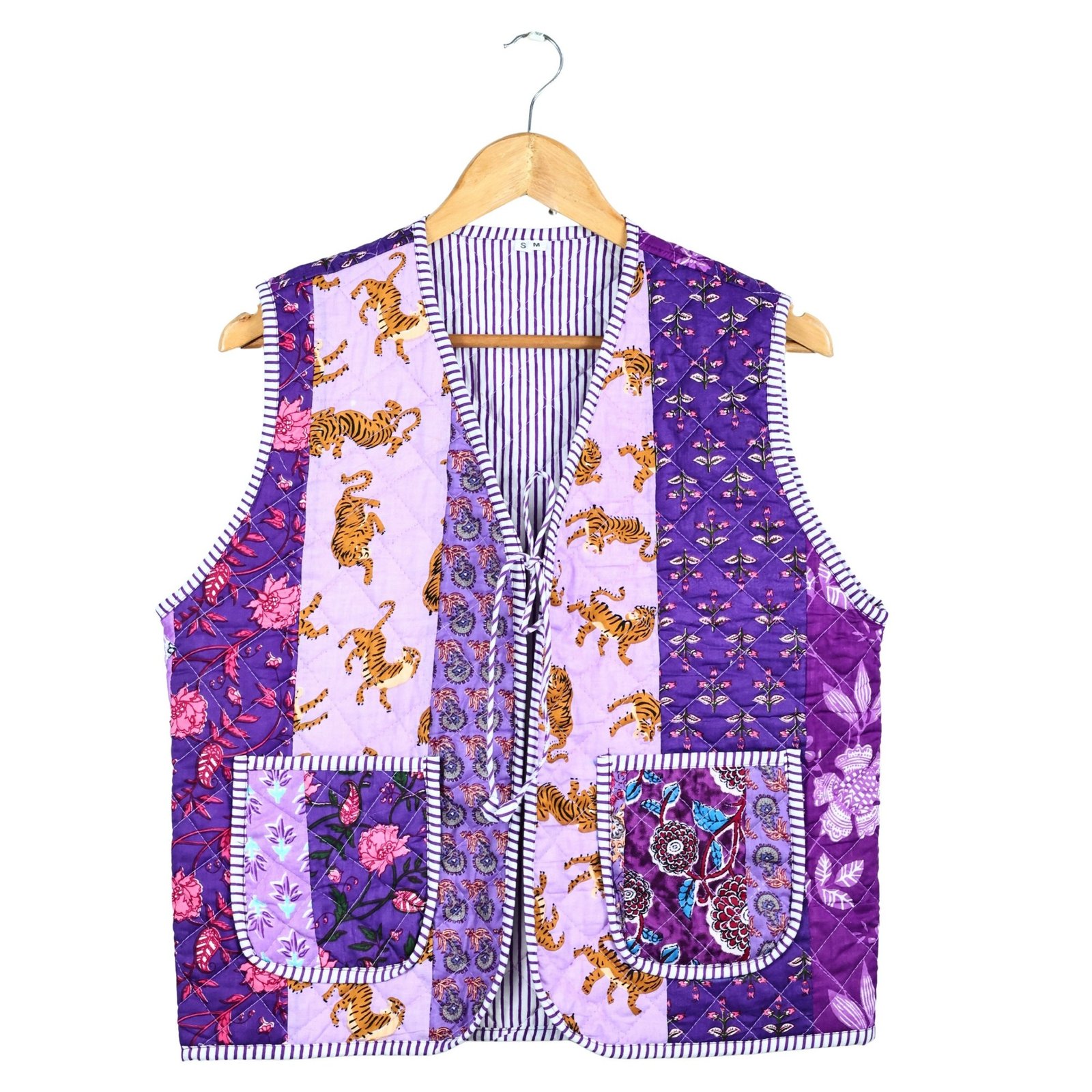 Classic Patchwork Style Cotton Quilted Jacket For Outgoing - Image 2
