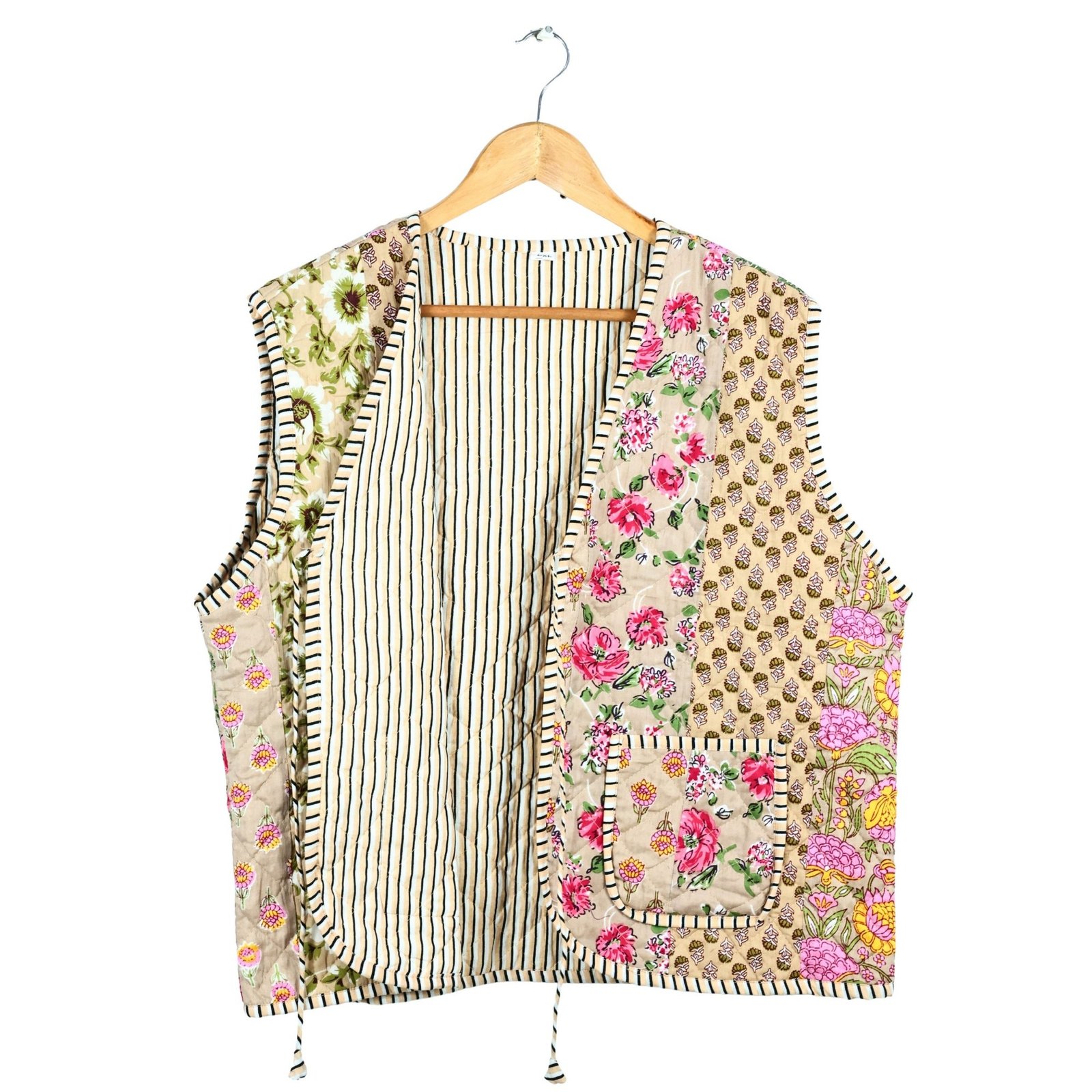 Timeless Patchwork Style Cotton Quilted Jacket For Outgoing - Image 4