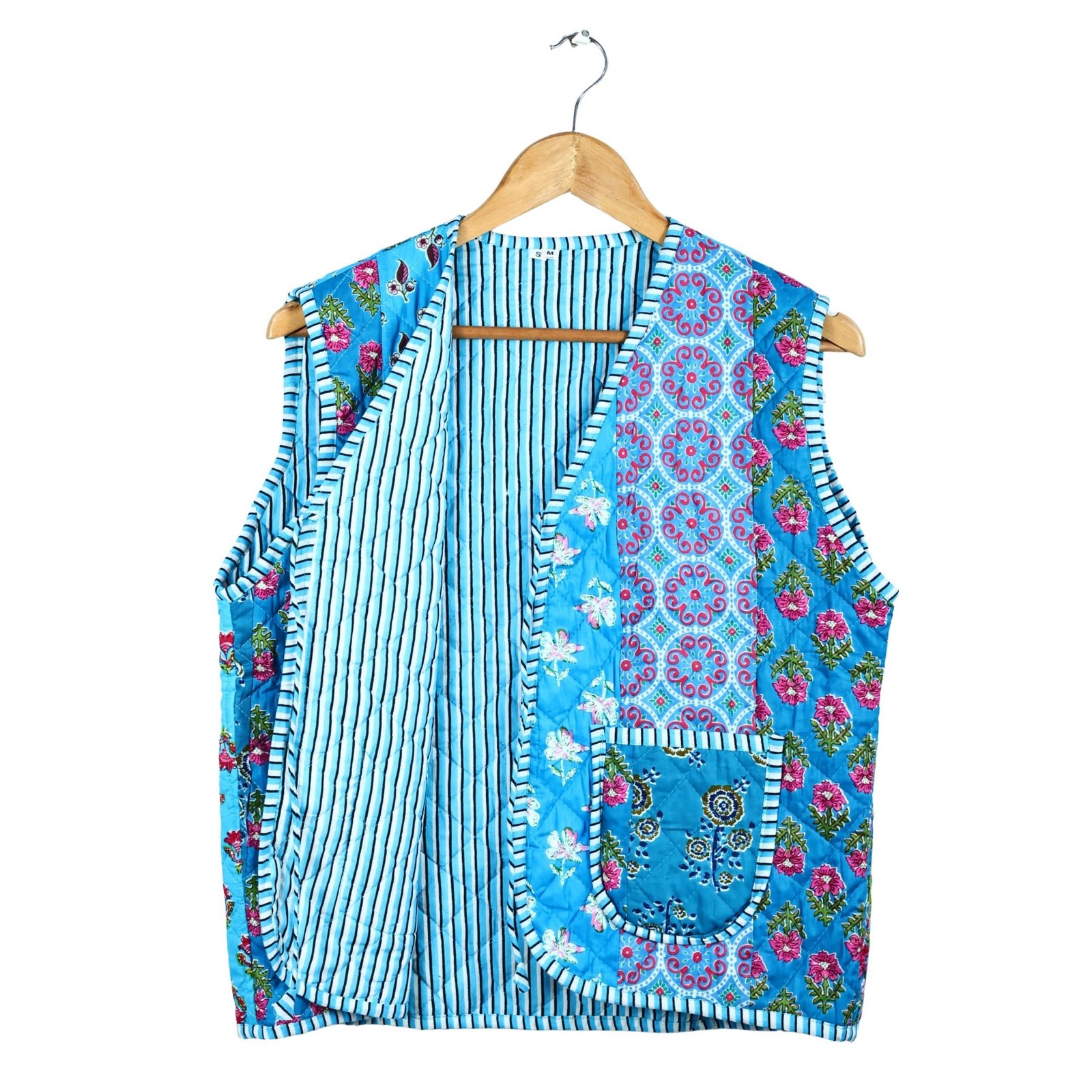 Signature Patchwork Style Cotton Quilted Jacket For Outgoing - Image 4