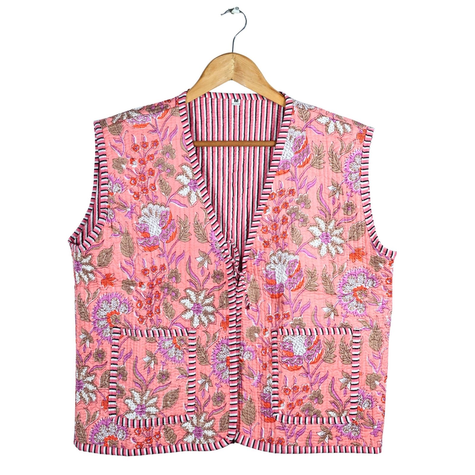 Traditional Patchwork Style Cotton Quilted Jacket For Outgoing - Image 2