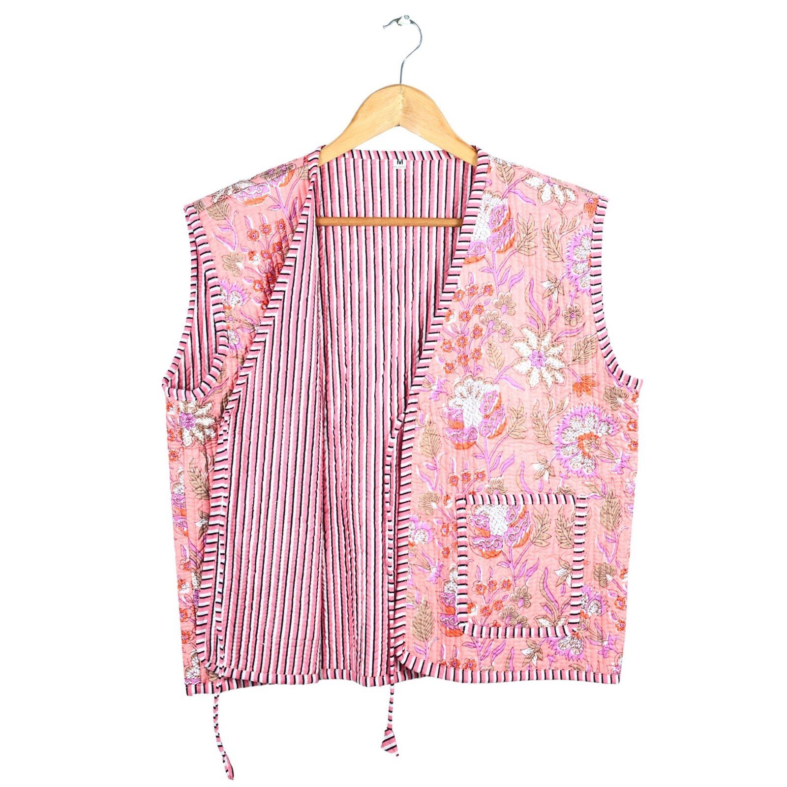 Traditional Patchwork Style Cotton Quilted Jacket For Outgoing - Image 4