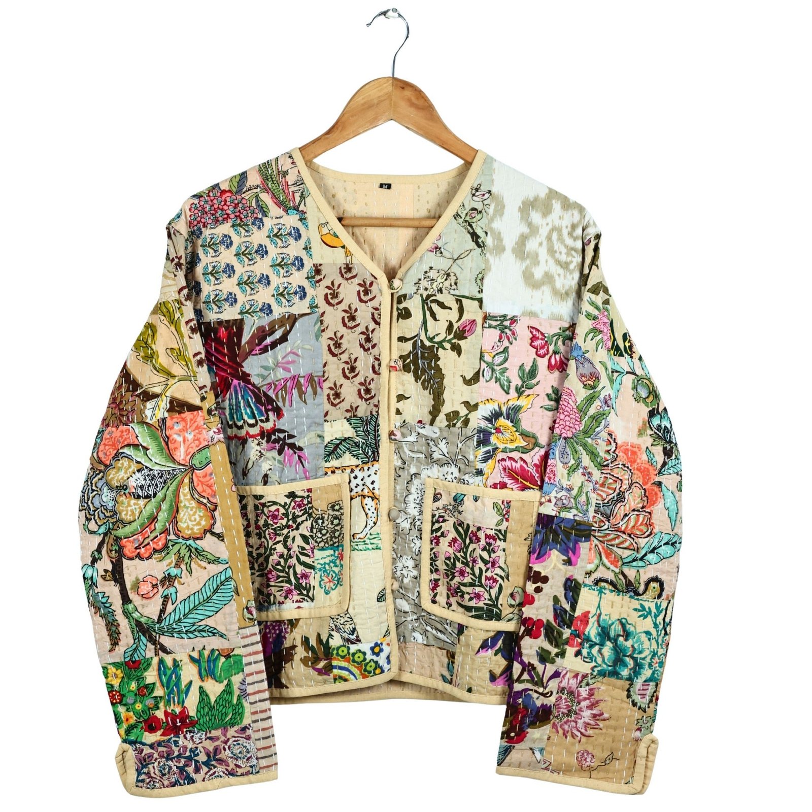 Dream Patch Style Cotton Quilted Jacket In Multicolor - Image 2