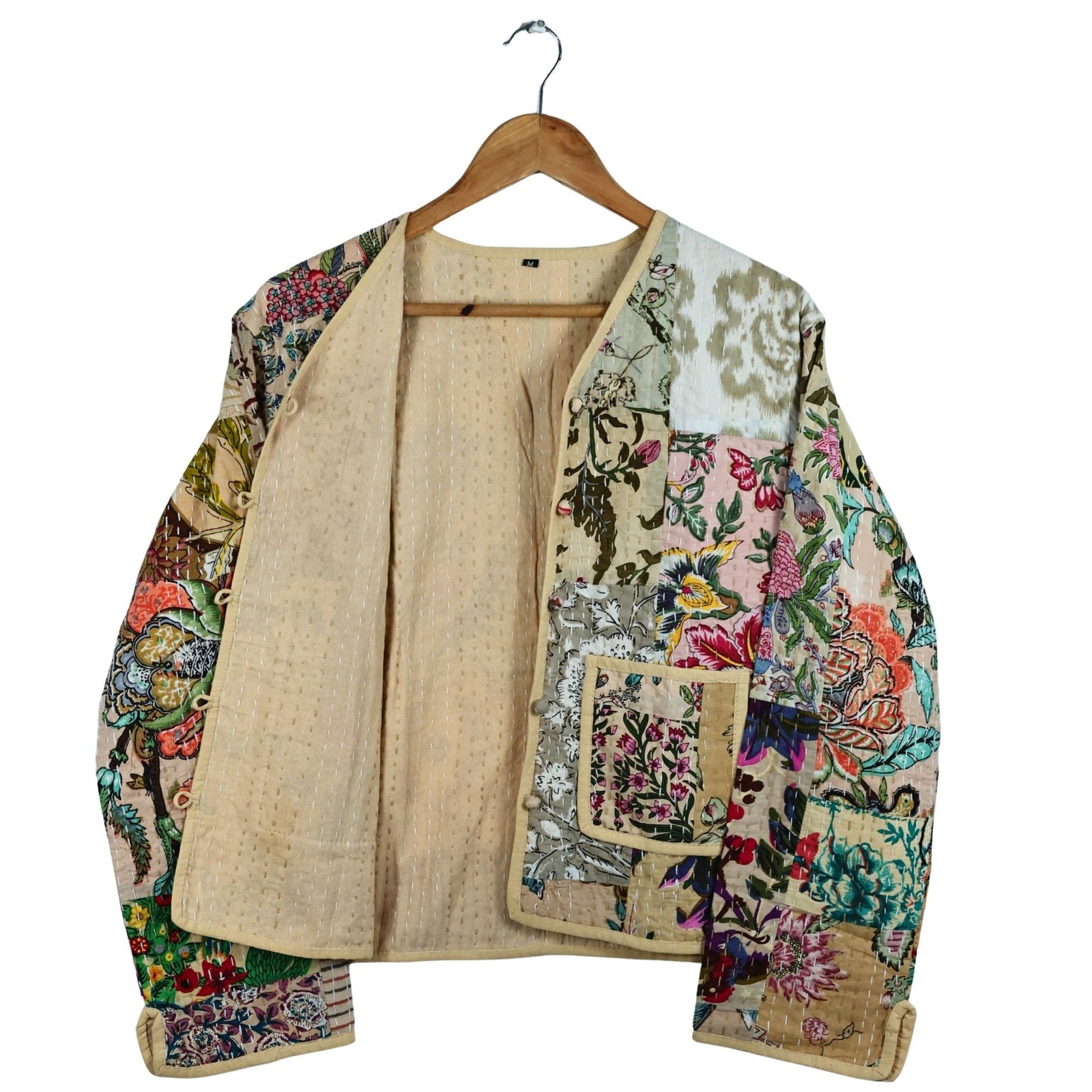 Dream Patch Style Cotton Quilted Jacket In Multicolor - Image 4