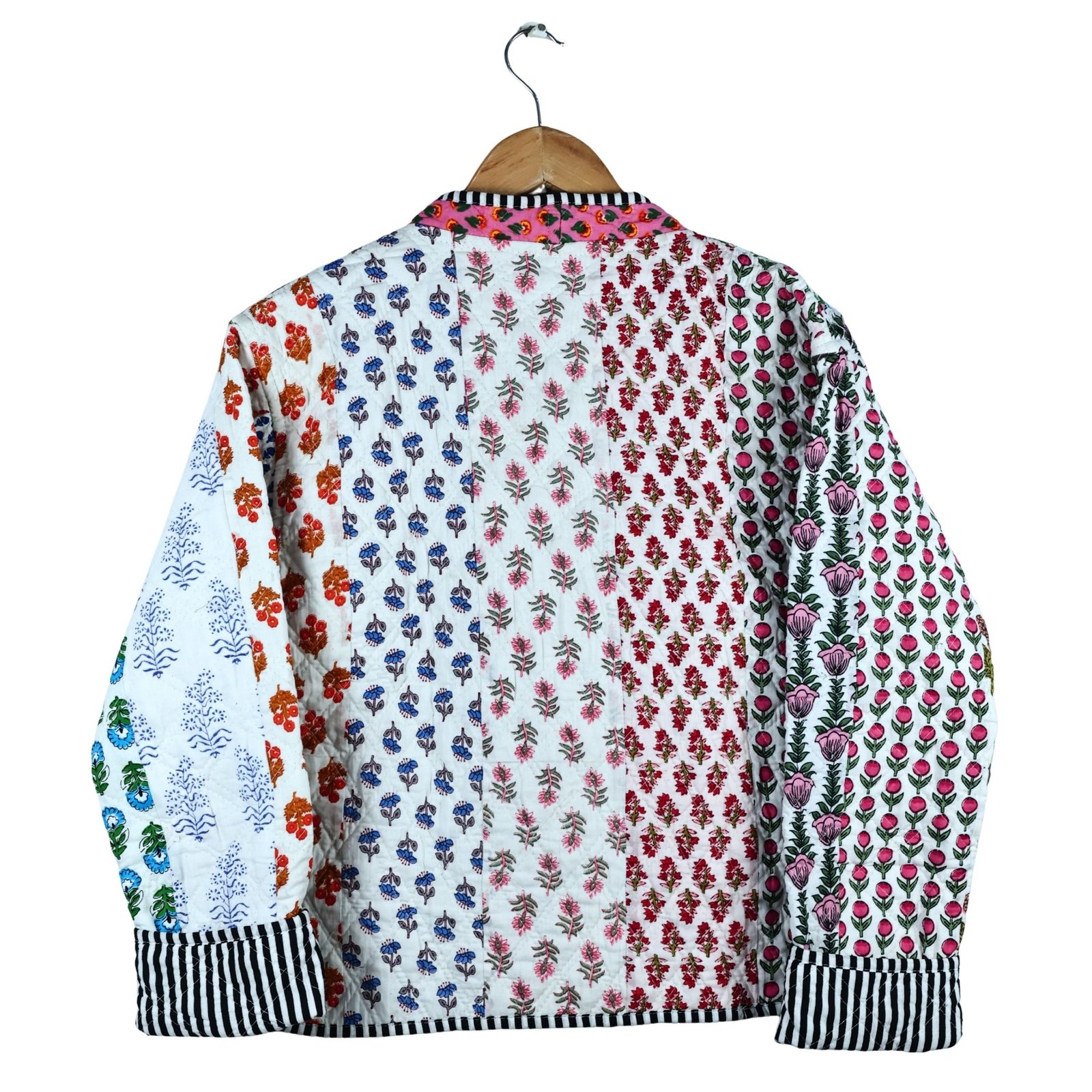Sophisticated Patchwork Style Cotton Quilted Jacket In Multicolor - Image 3