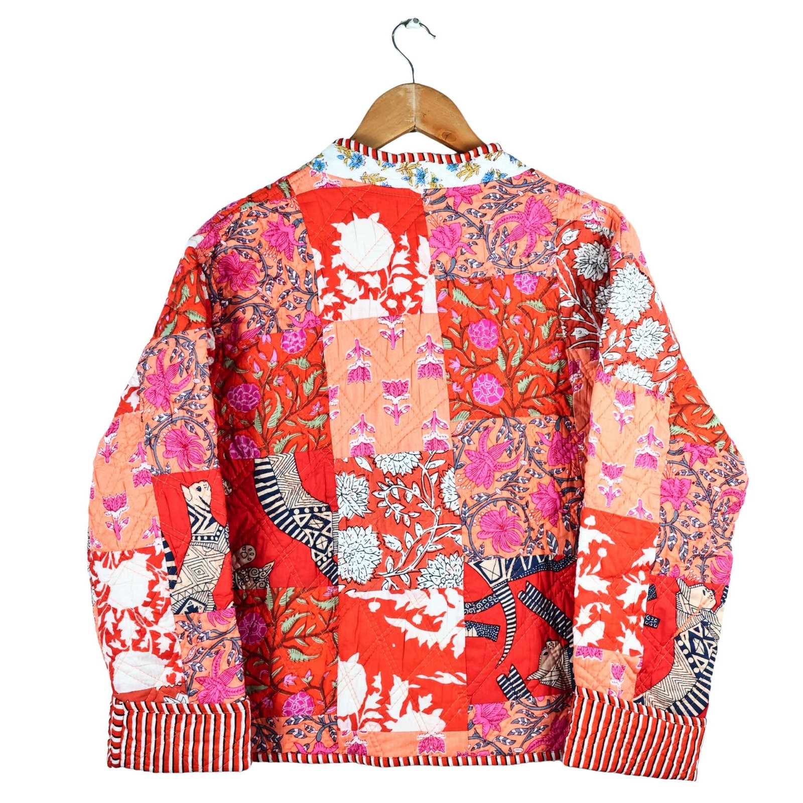 beautiful without being too fancy Patchwork Style Cotton Quilted Jacket - Image 3