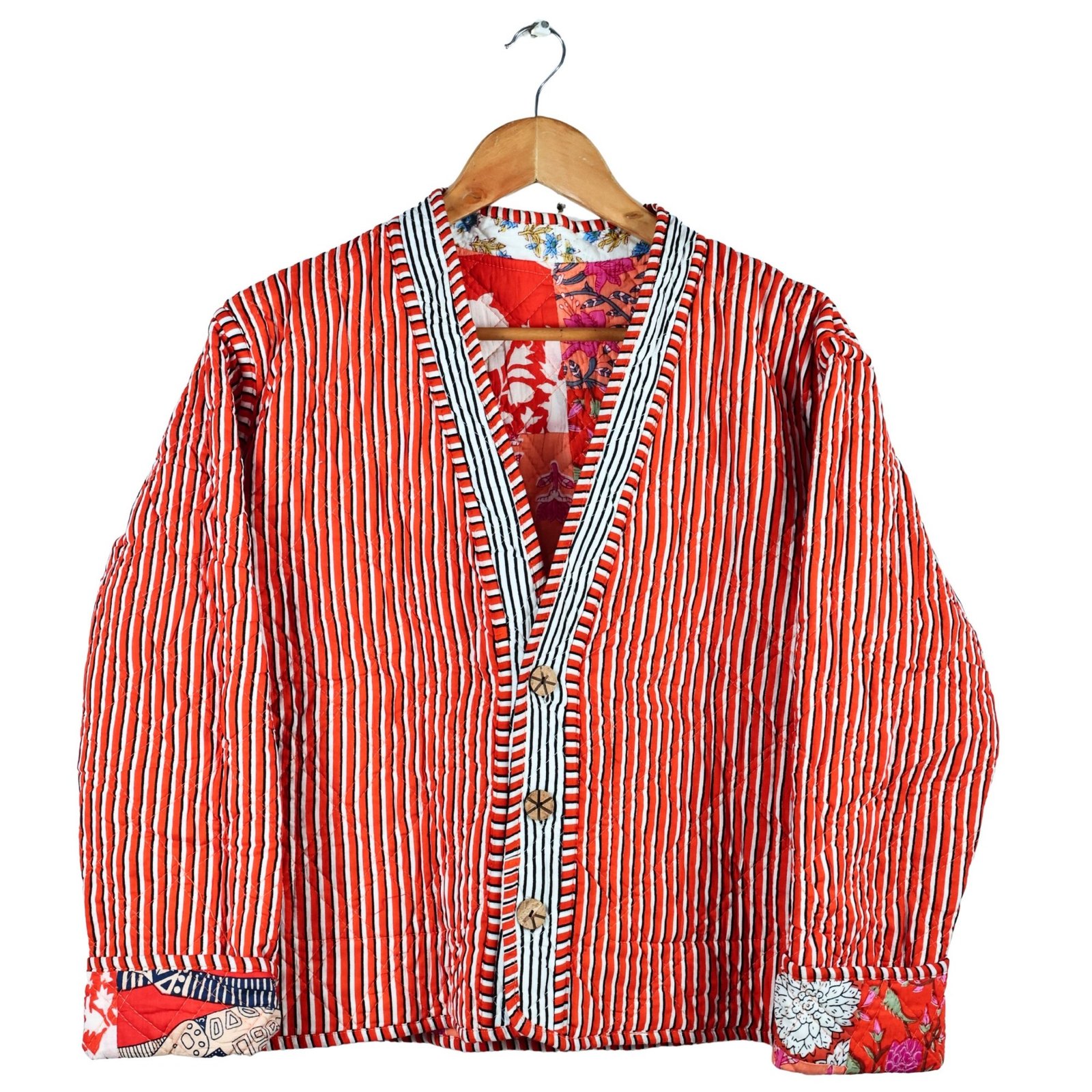 beautiful without being too fancy Patchwork Style Cotton Quilted Jacket - Image 5