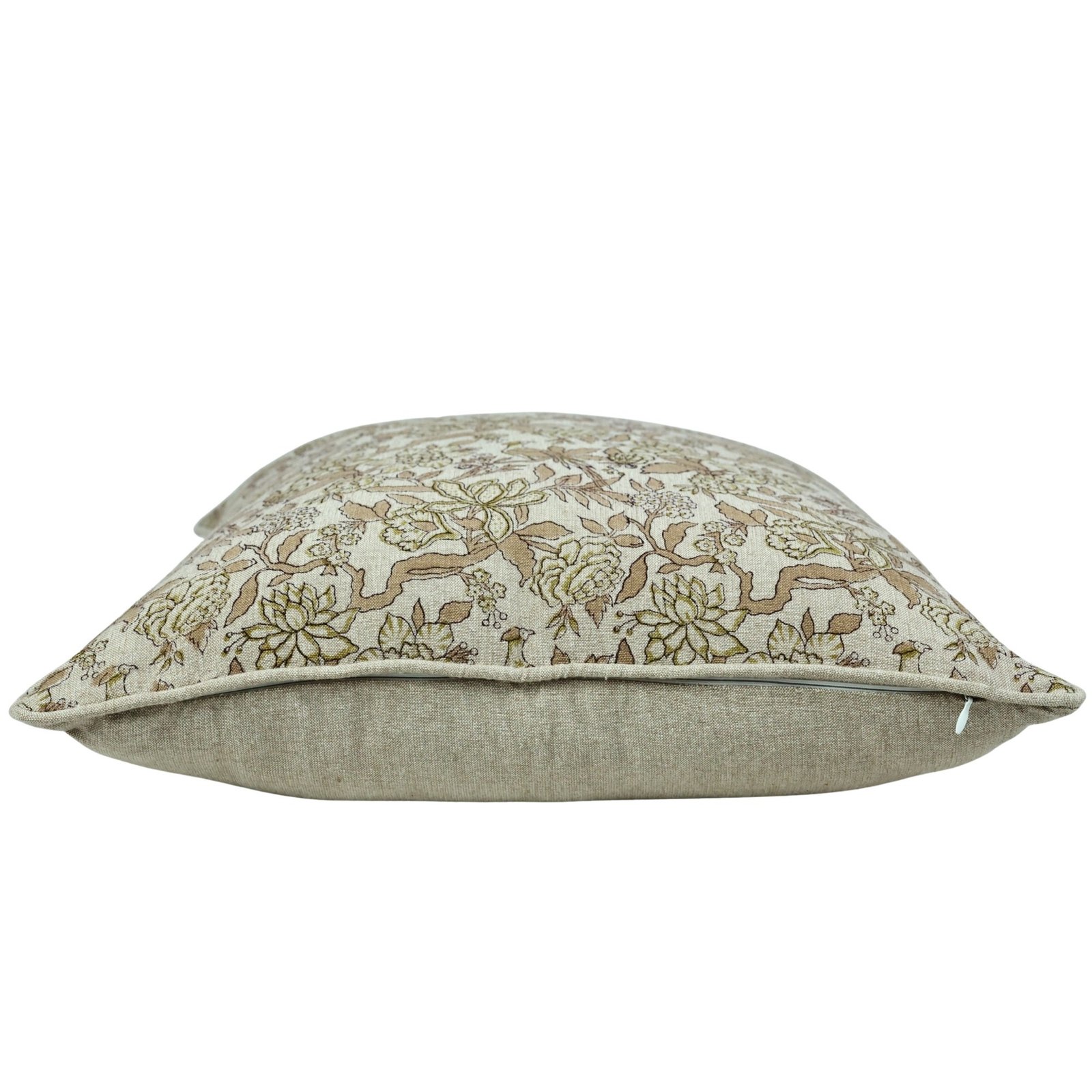 Gulnaar Garden Block Printed Cotton Canvas Cushion Cover - Image 4