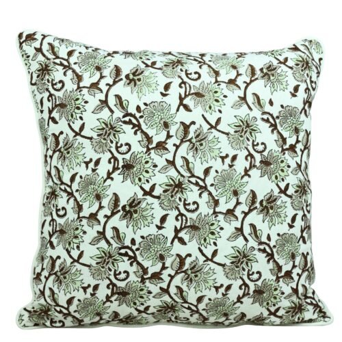 Classic Hand Block Printed Cotton Canvas Cushion Cover