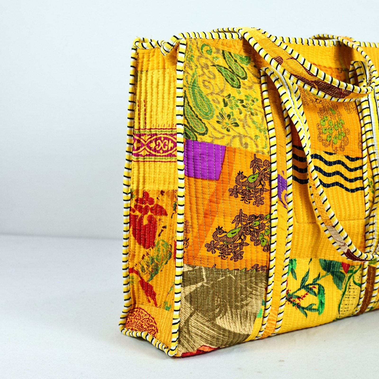 Patchwork Heritage Screen Printed Cotton Tote Bag - Image 2